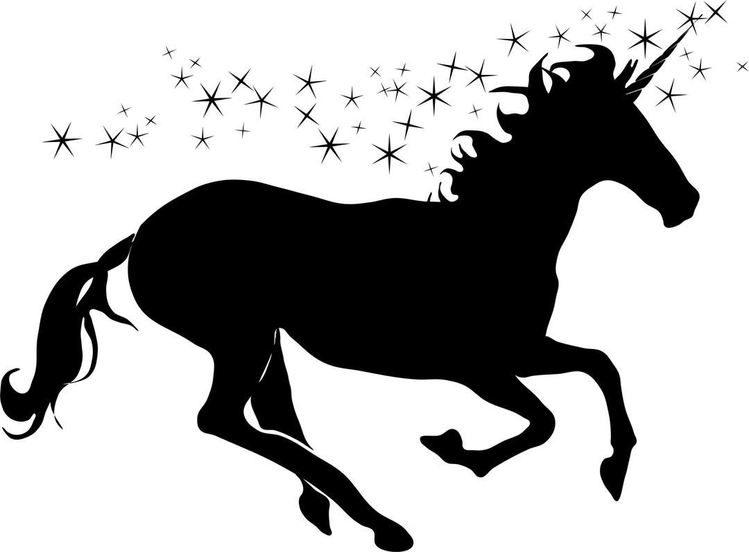 Magical Unicorn Silhouette png transparent