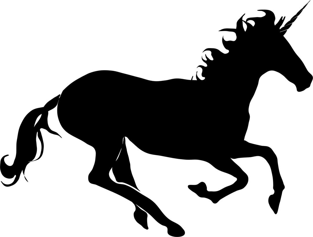 Magical Unicorn Silhouette No Stars png transparent