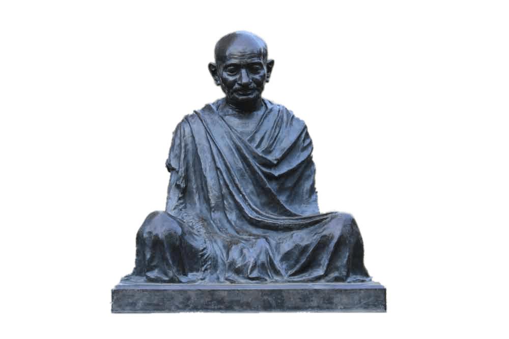 Mahatma Gandhi Sitting Statue png transparent
