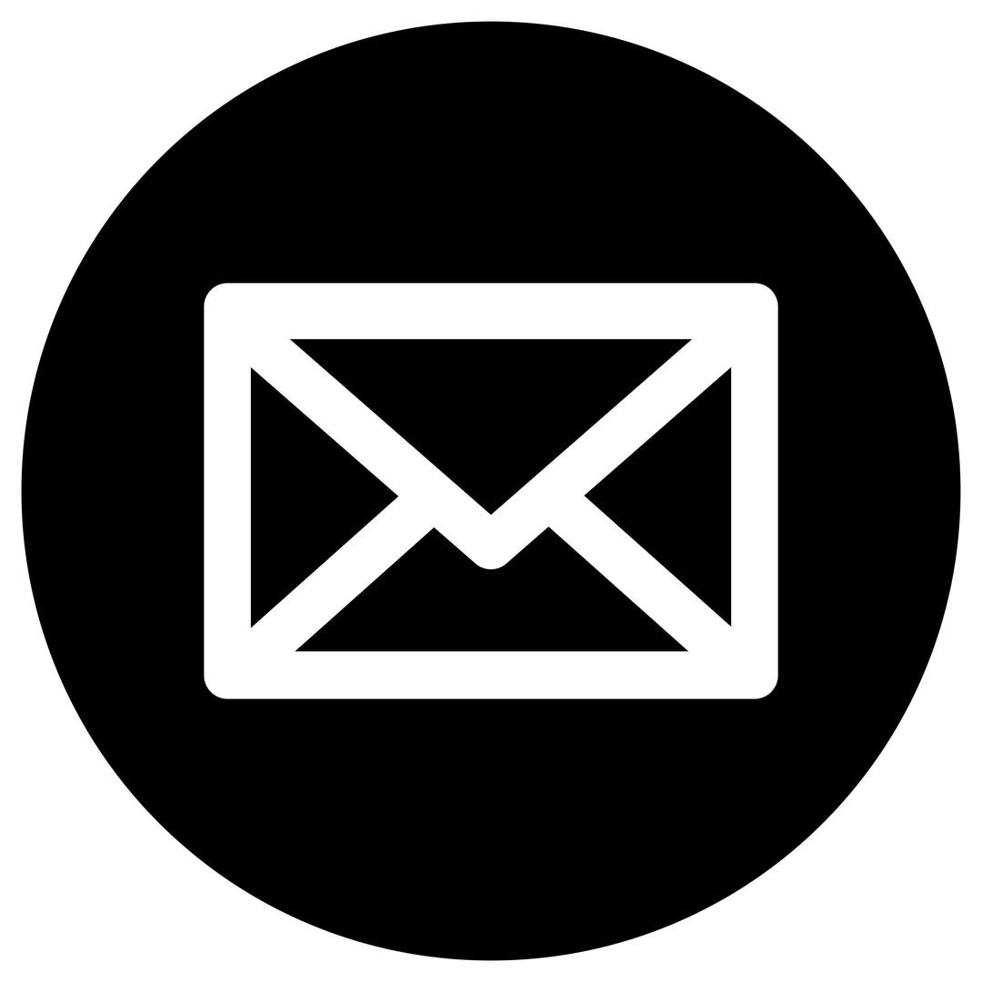 Mail Icon - White on Black png transparent
