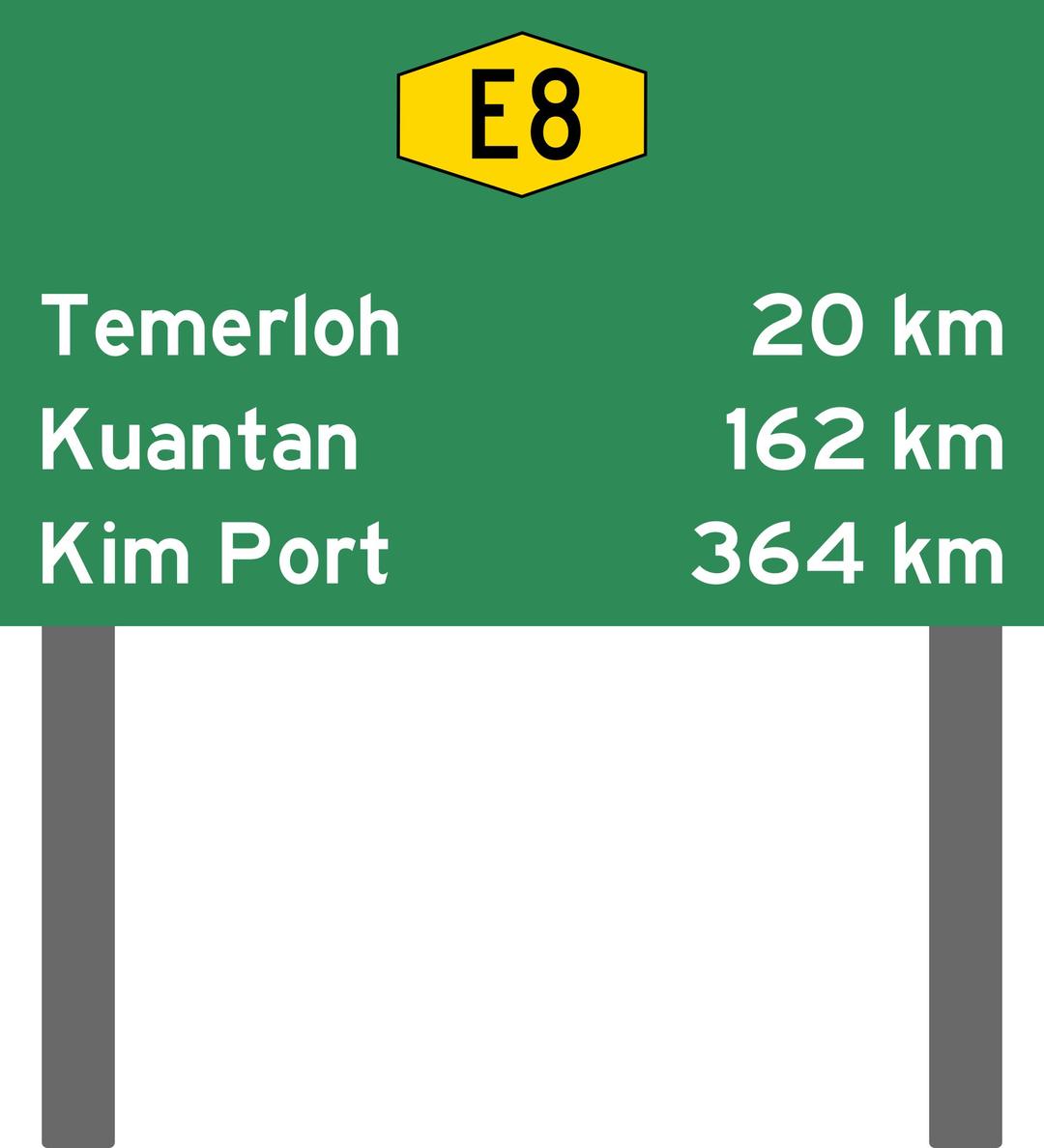 Malaysia Expressway Distance Sign png transparent