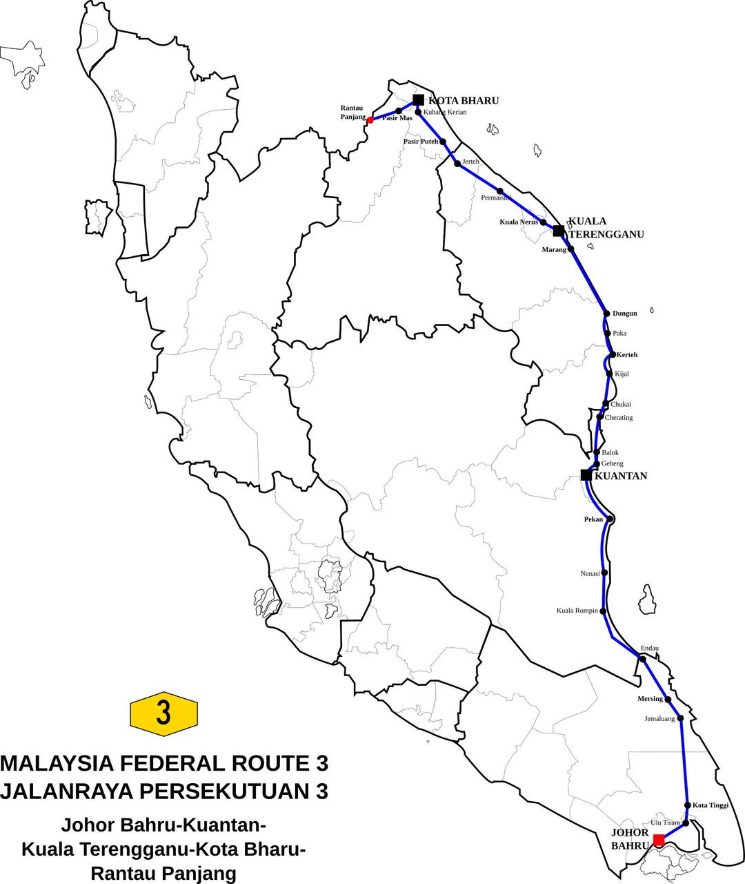 Malaysia Federal Route 3 png transparent