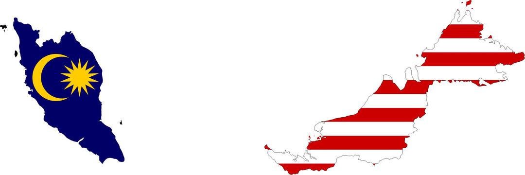 Malaysia Map Flag With Stroke png transparent