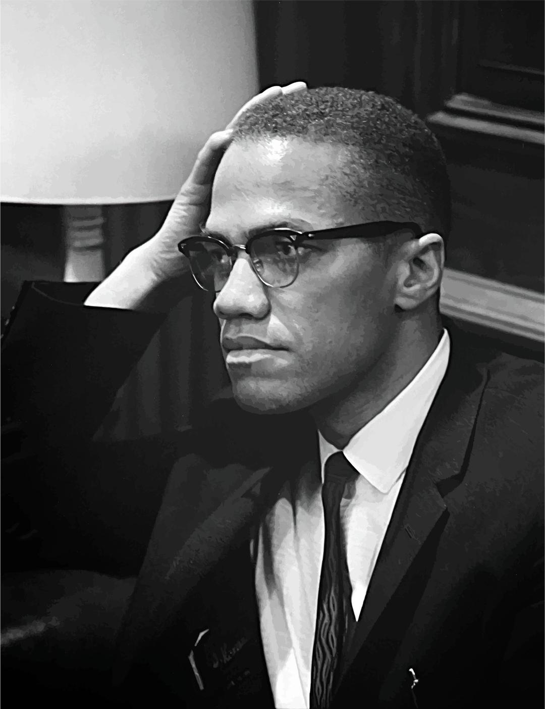 Malcolm X png transparent