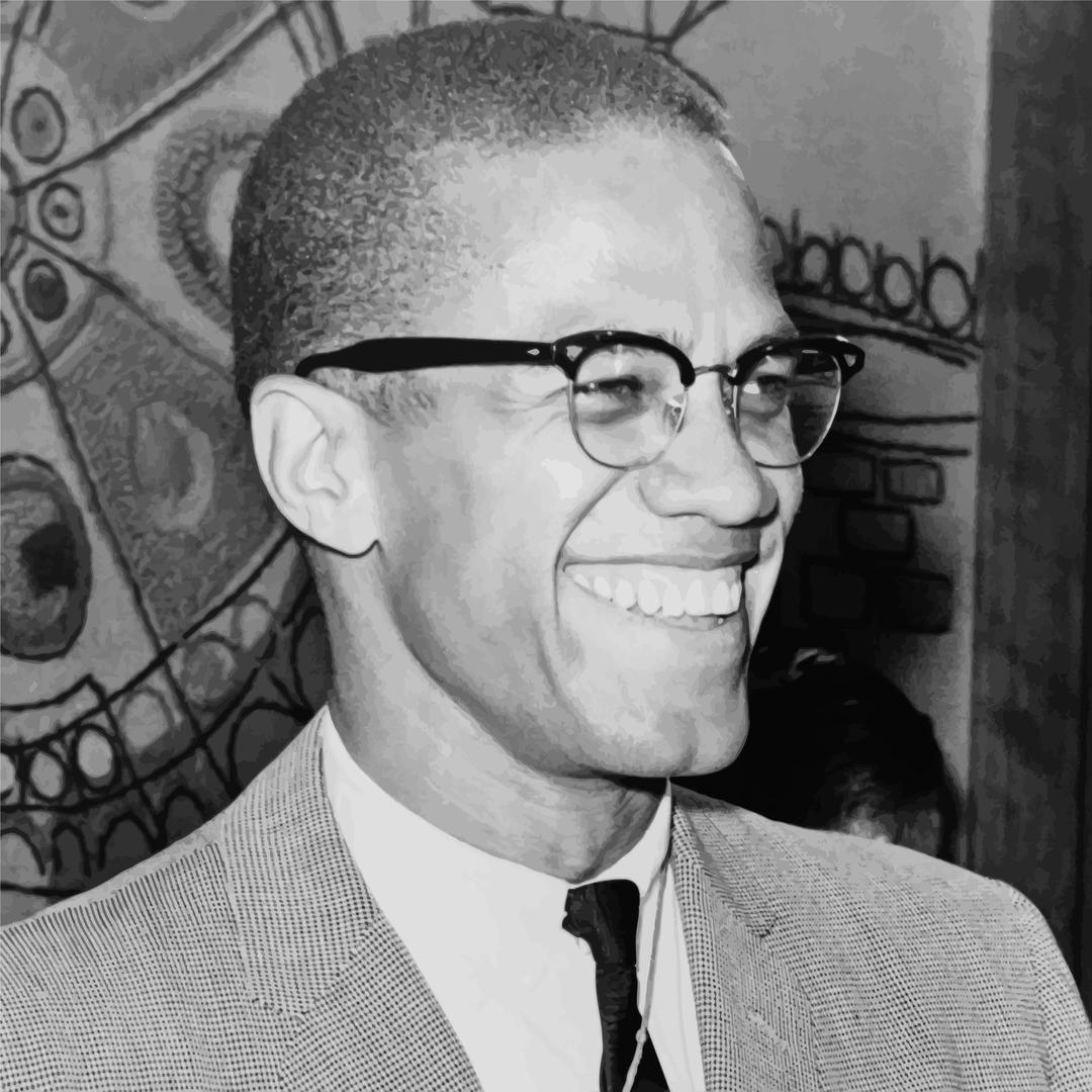 Malcolm X Smile png transparent