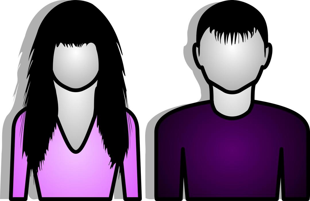 male and female abstract png transparent
