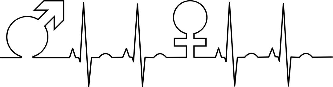 Male And Female Symbols EKG png transparent