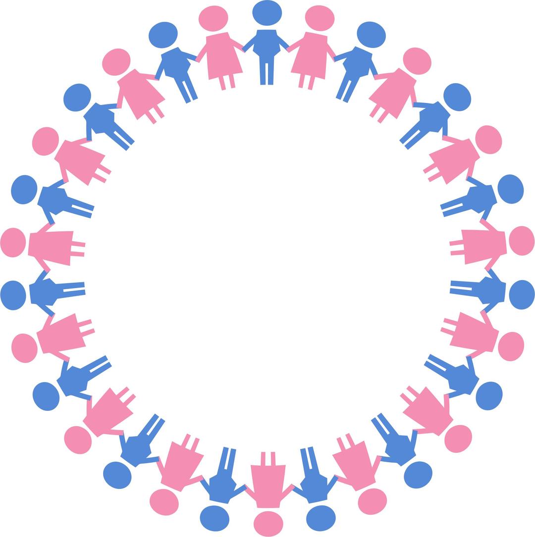 Male And Female Symbols Holding Hands Circle Large png transparent