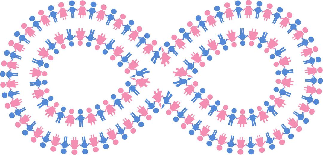 Male And Female Symbols Holding Hands Infinity png transparent