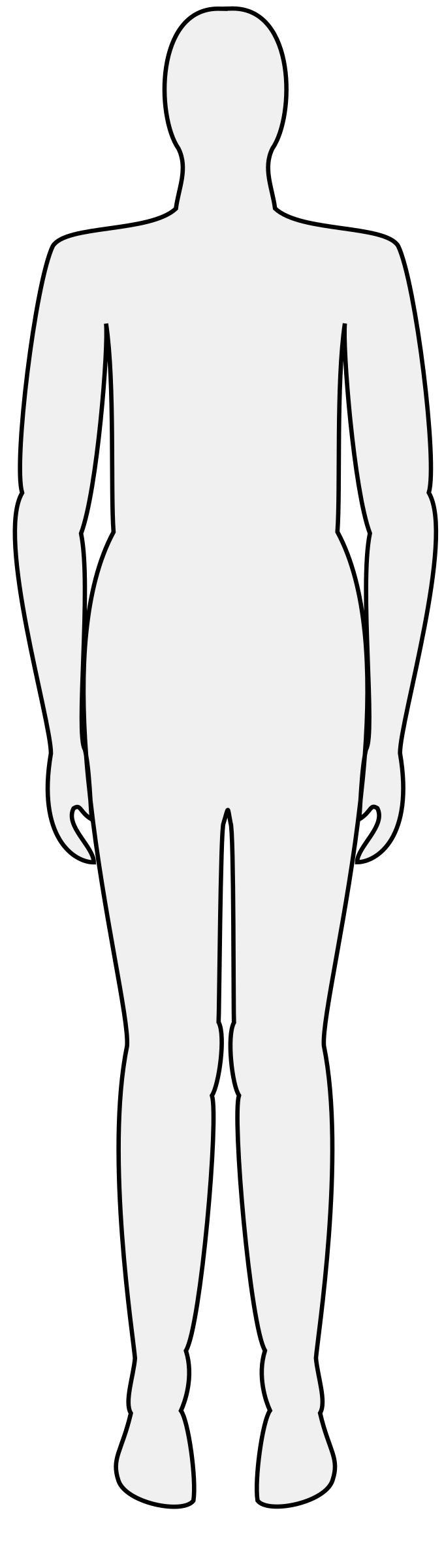 Male body silhouette png transparent