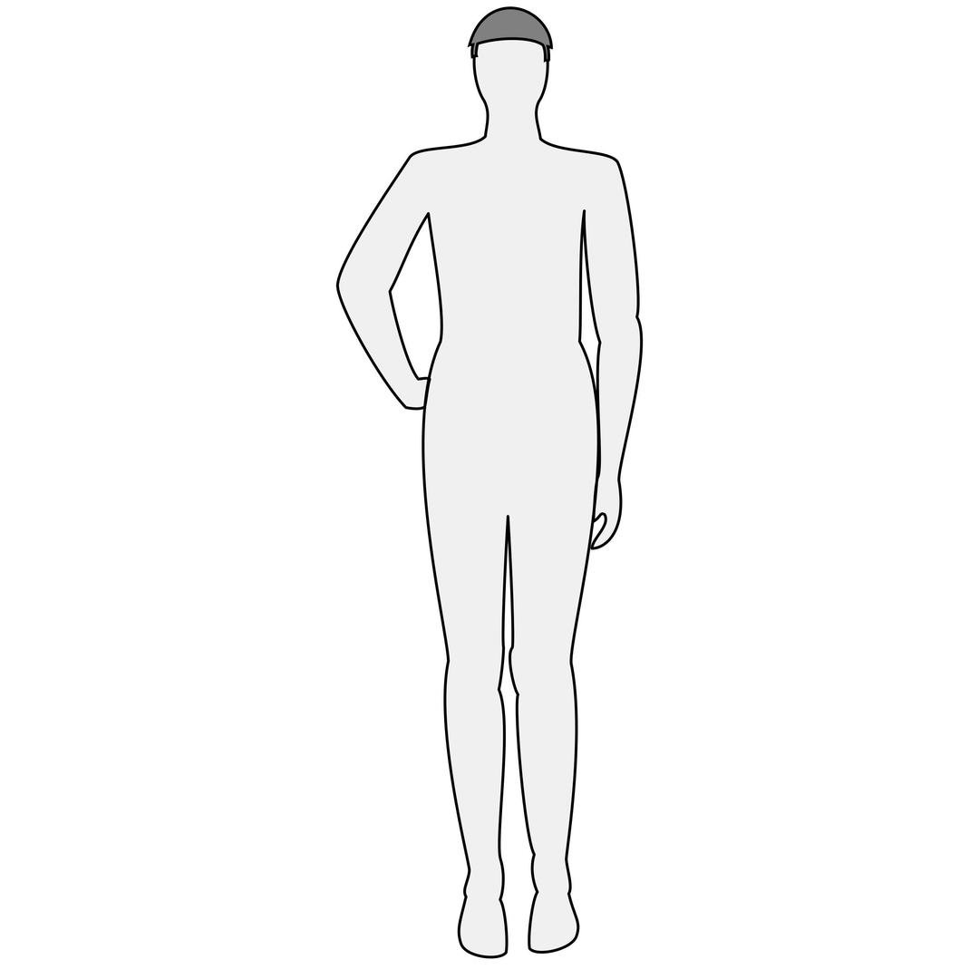 Male body silhouette - front png transparent