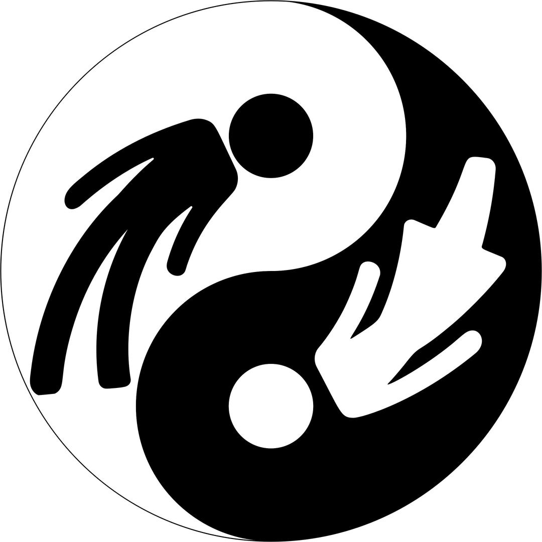 Male Female Yin Yang With Stroke png transparent