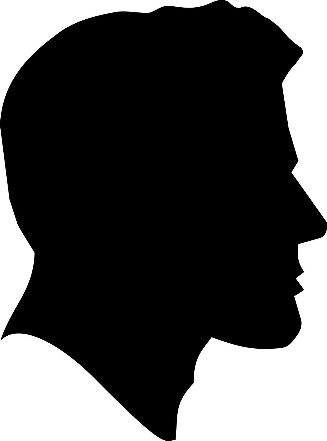 Male Profile Silhouette png transparent