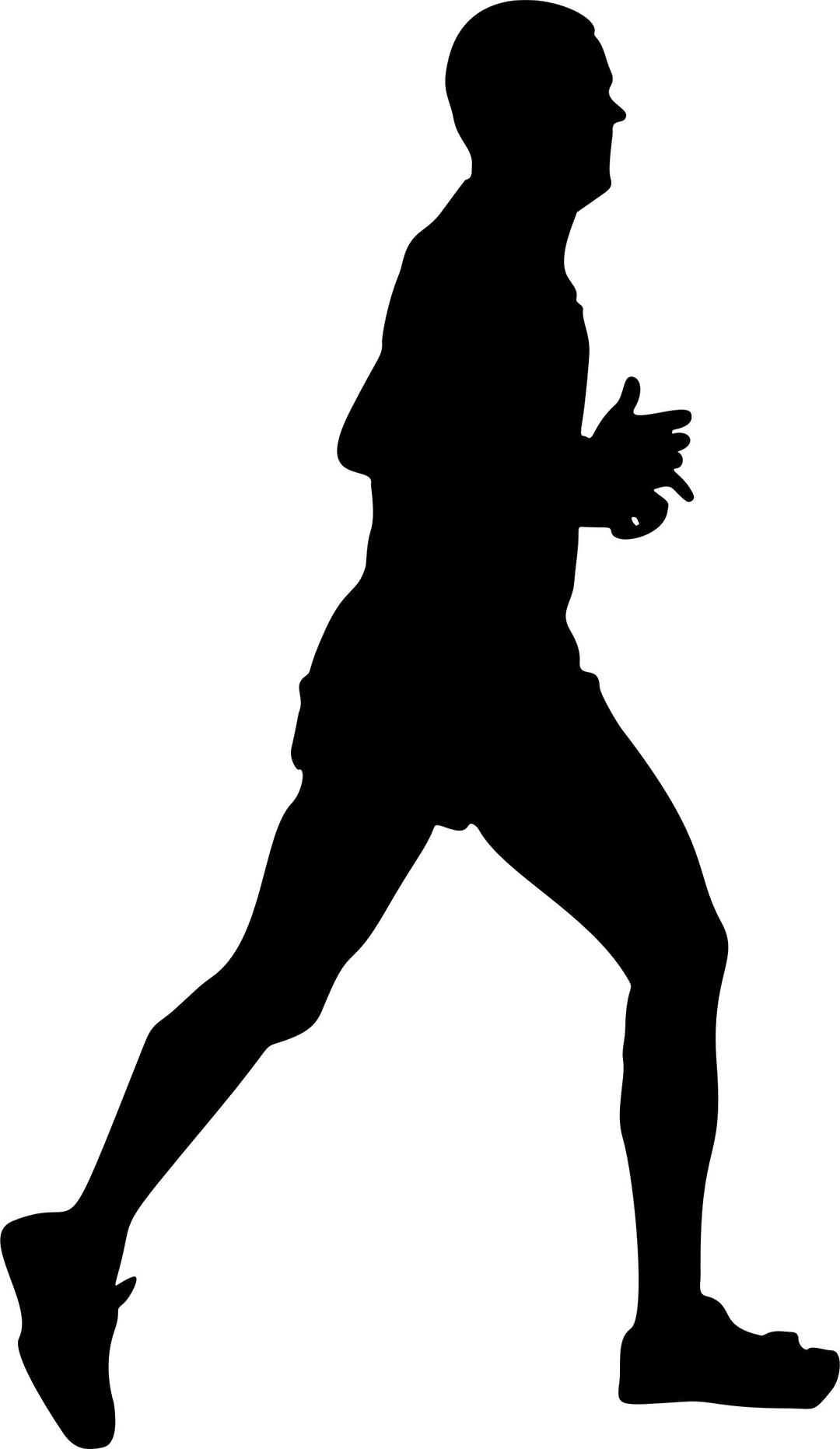 Male Runner Silhouette png transparent