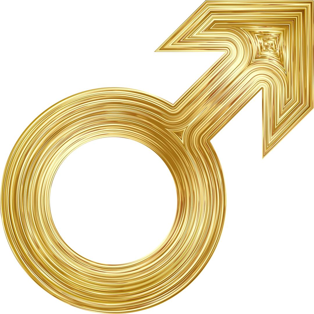 Male Symbol Gold png transparent