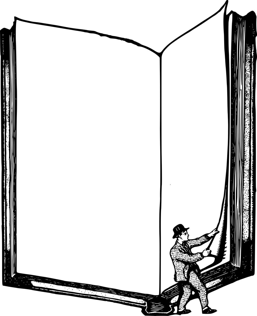 Man and Book - Frame png transparent