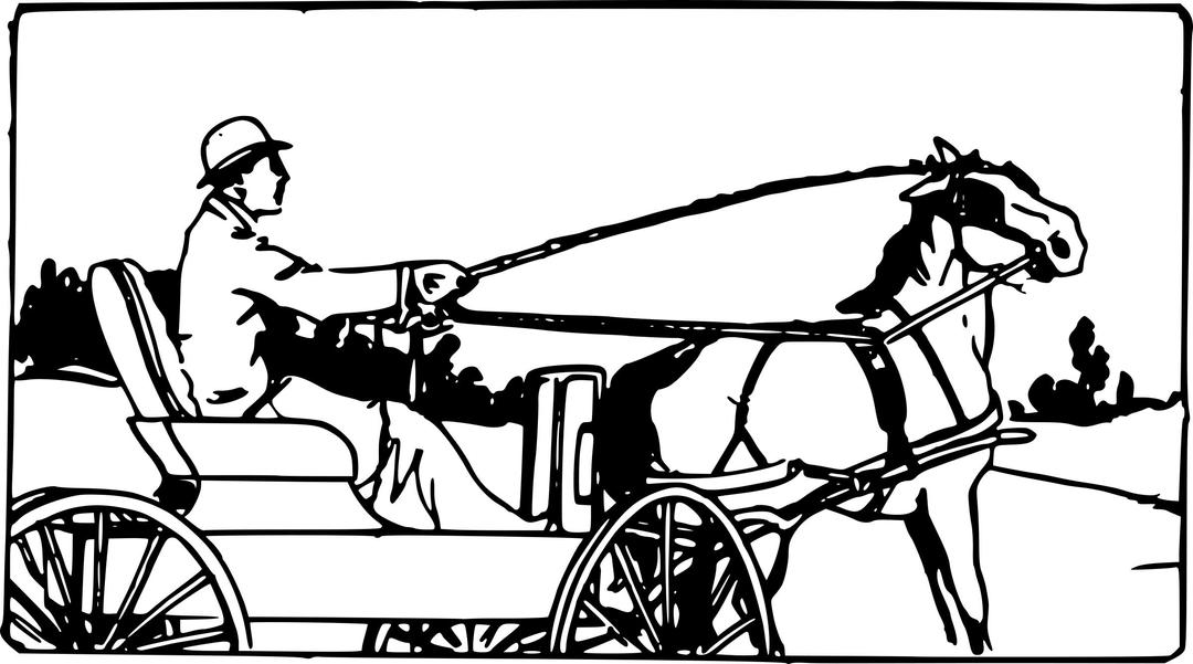 Man, Horse and Cart png transparent
