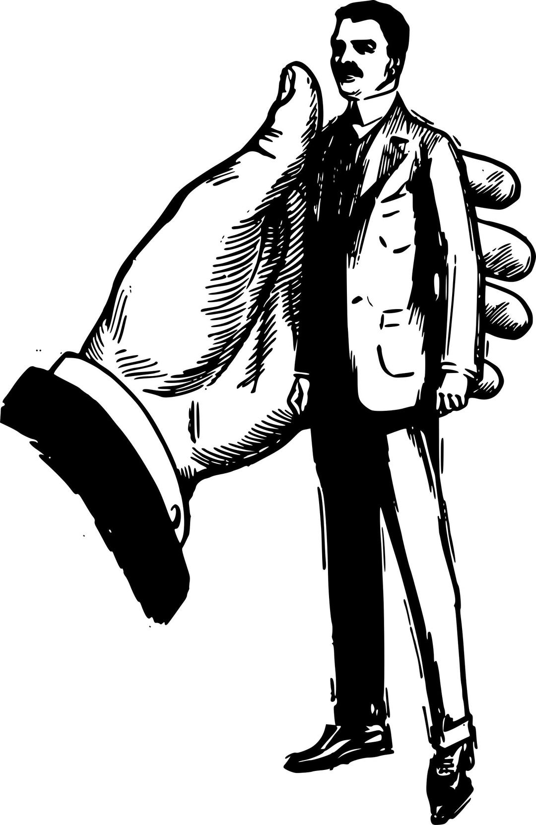 Man in Hand png transparent