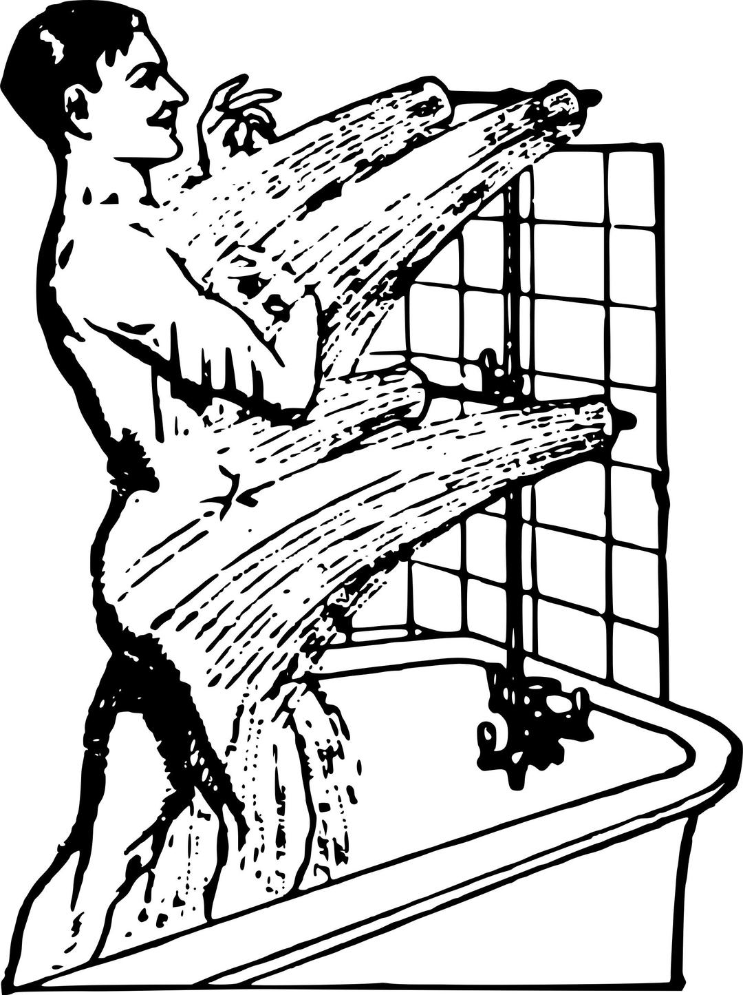 Man in Shower png transparent