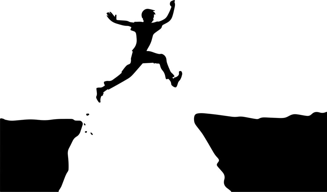 Man Jumping Cliff png transparent