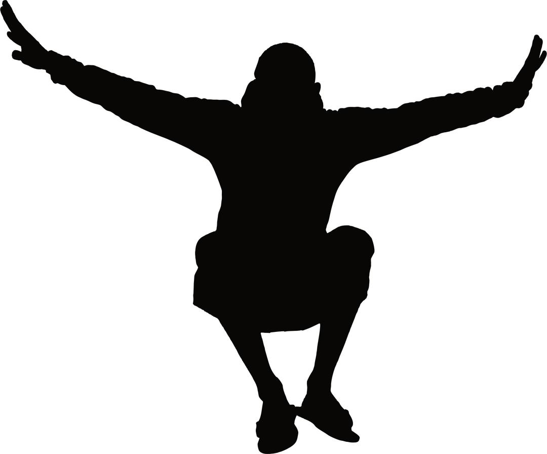 Man Jumping Silhouette png transparent