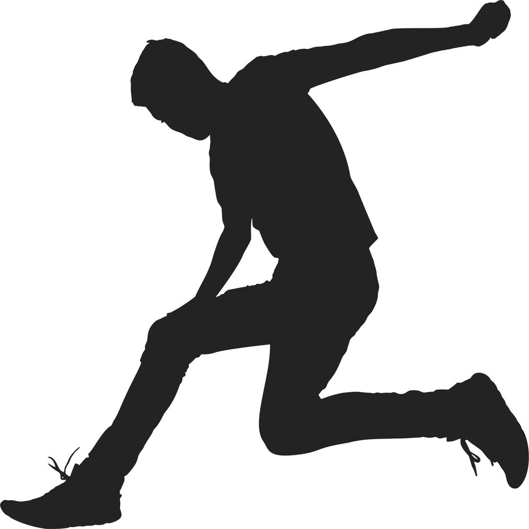 Man Jumping Silhouette 2 png transparent