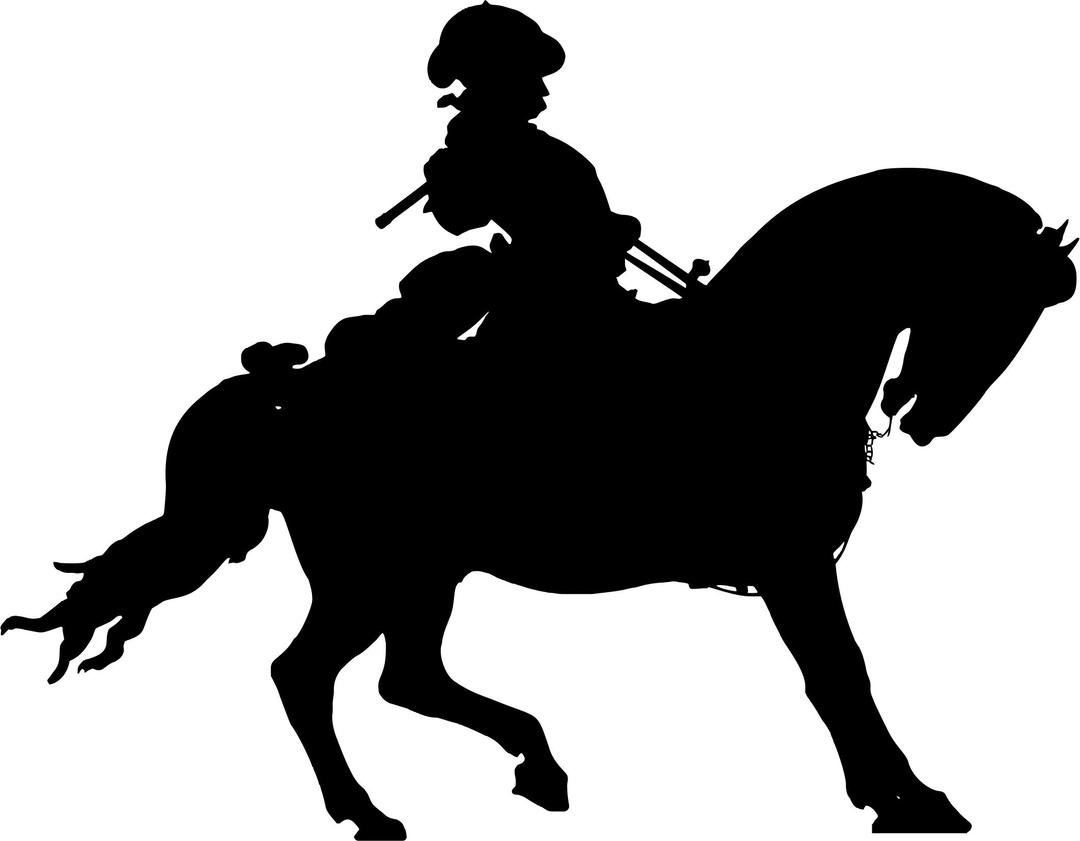 Man On Horse Statue Silhouette png transparent