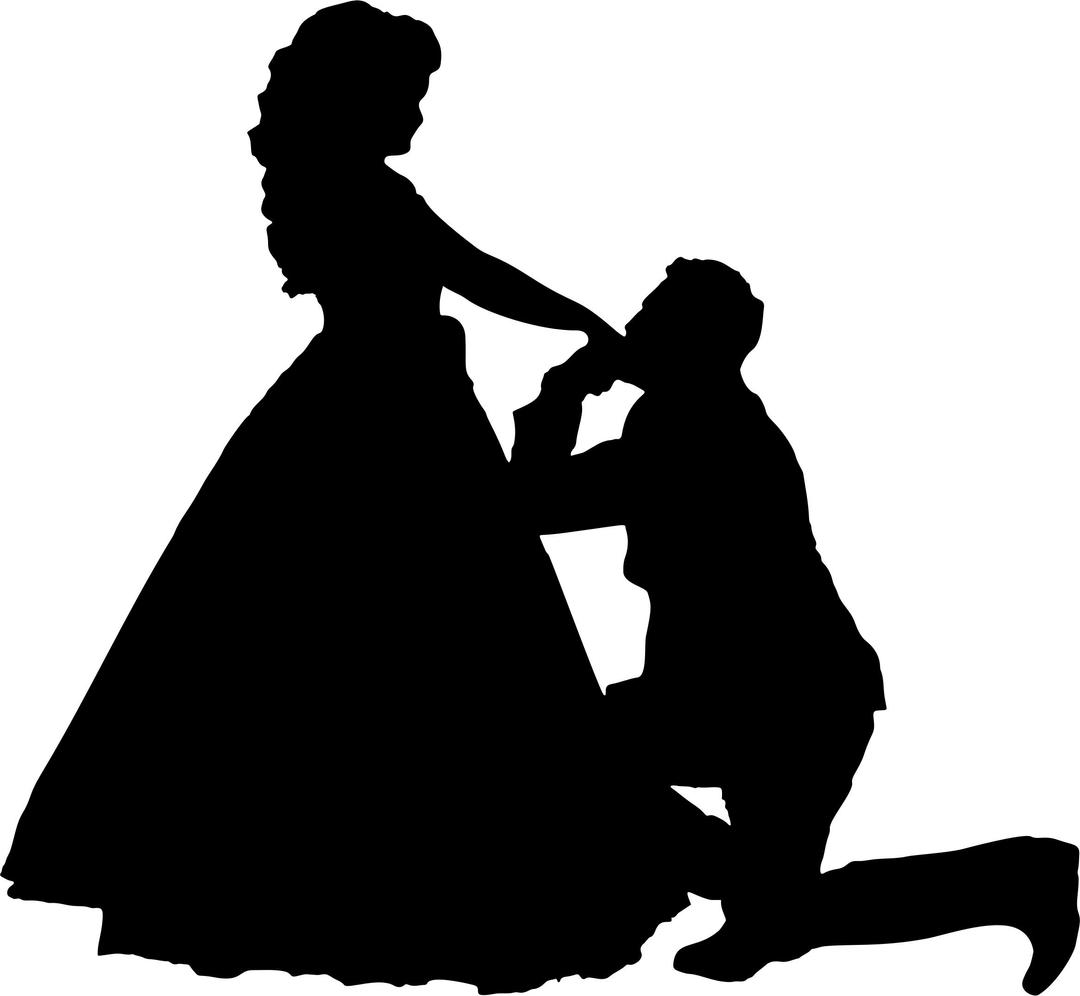 Man On One Knee Proposing Silhouette png transparent