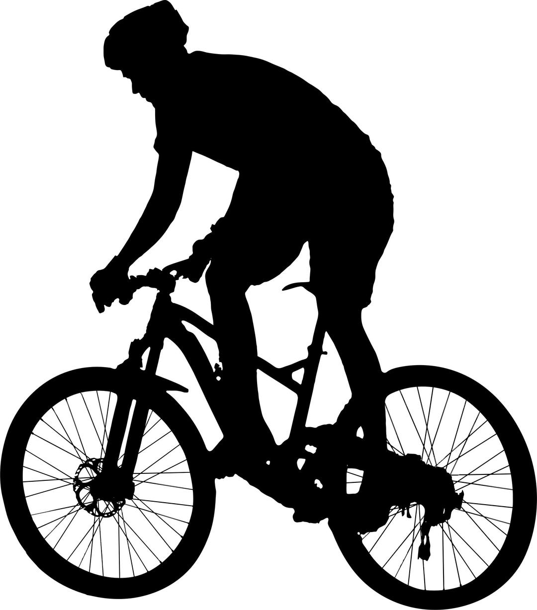 Man Racing On Bike Silhouette png transparent