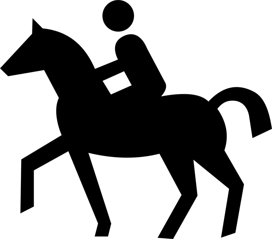 Man Riding Horse Icon png transparent