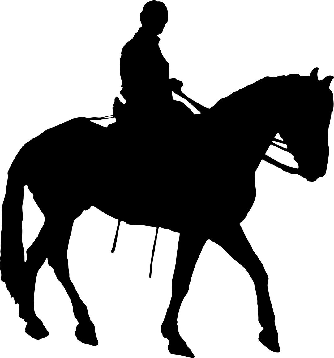 Man Riding Horse Silhouette png transparent