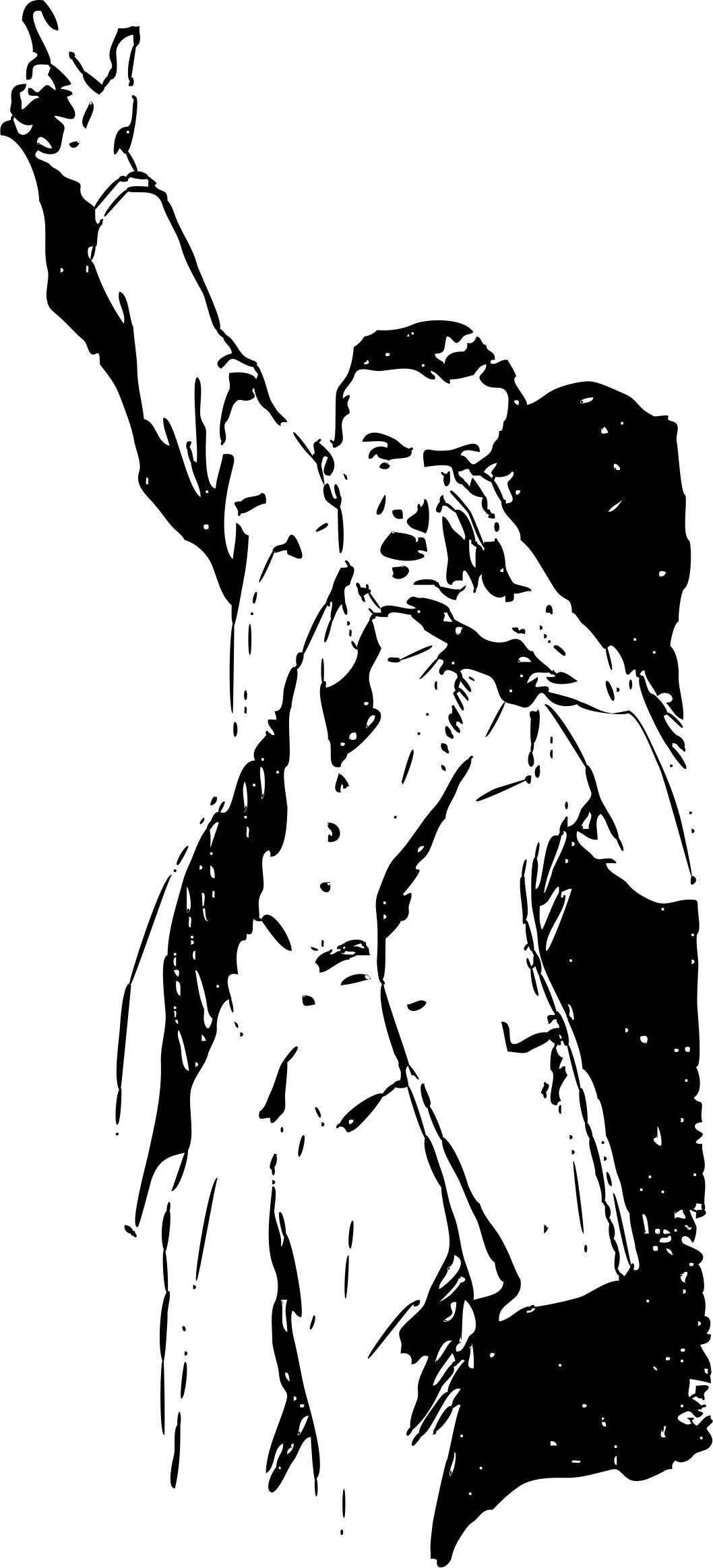 man shouting and pointing png transparent
