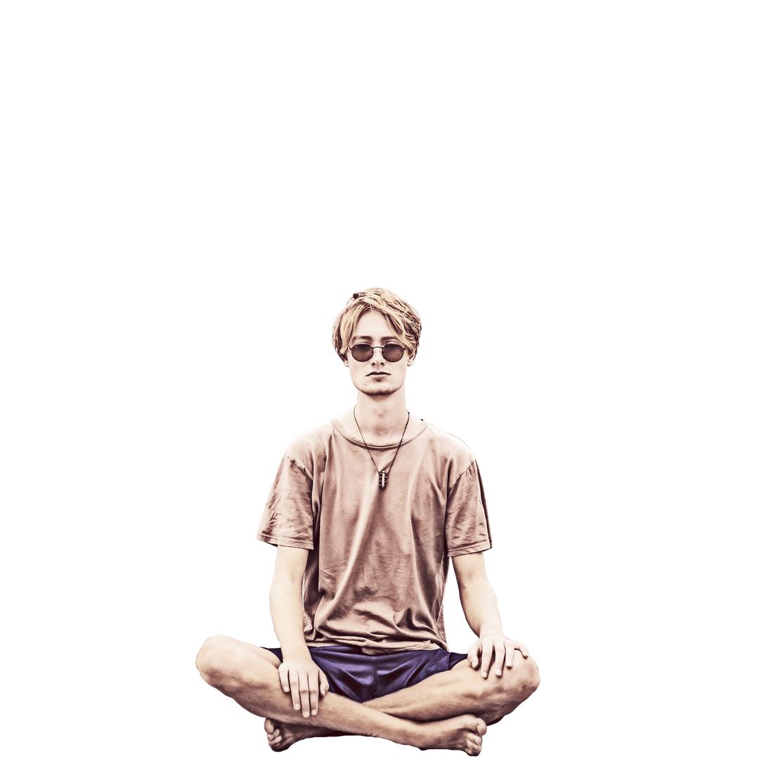 Man Sitting Meditation png transparent