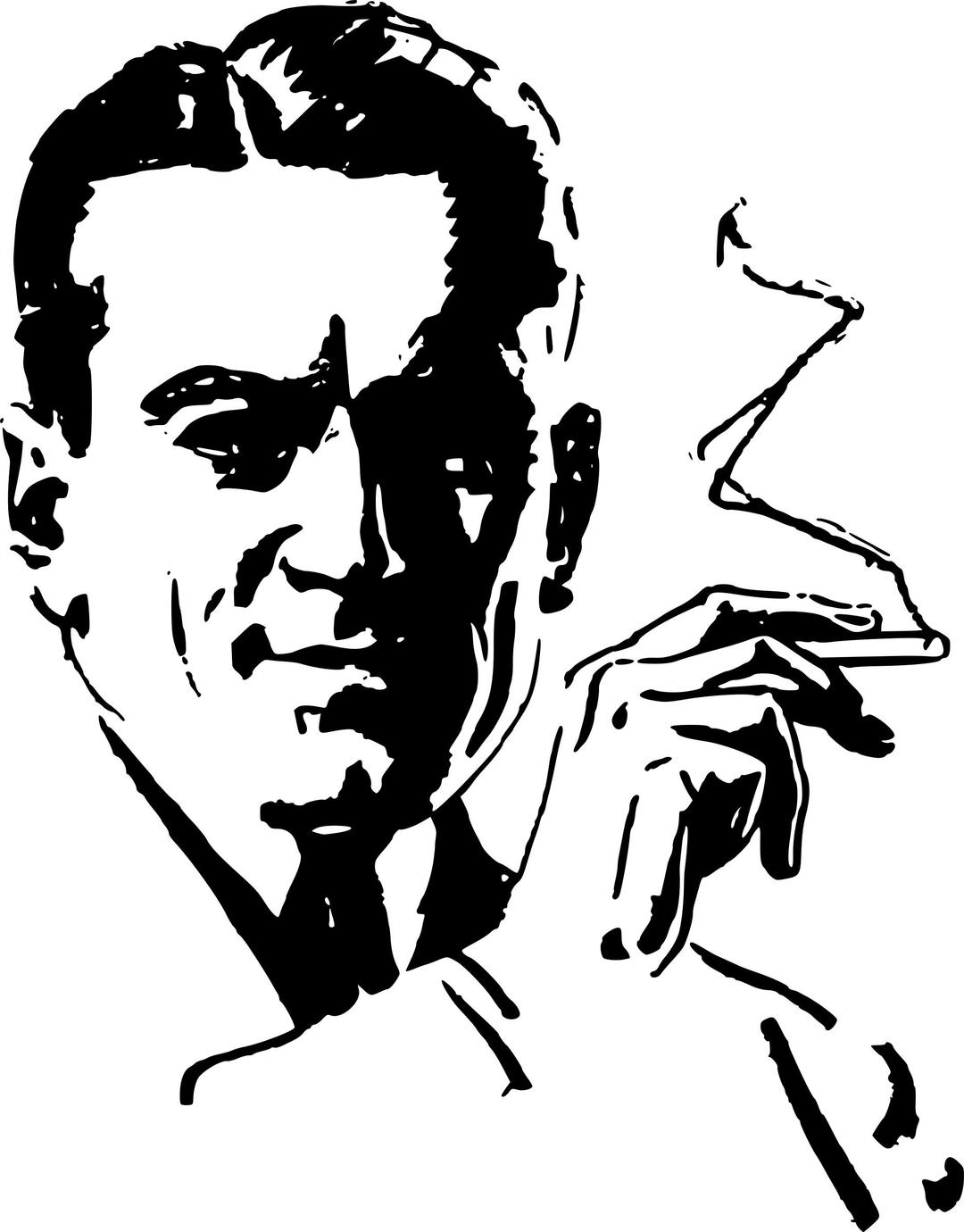 Man Smokes a Joint png transparent