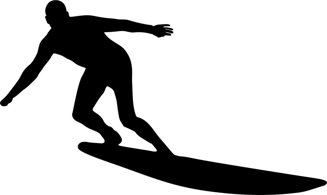 Man Surfing Silhouette png transparent