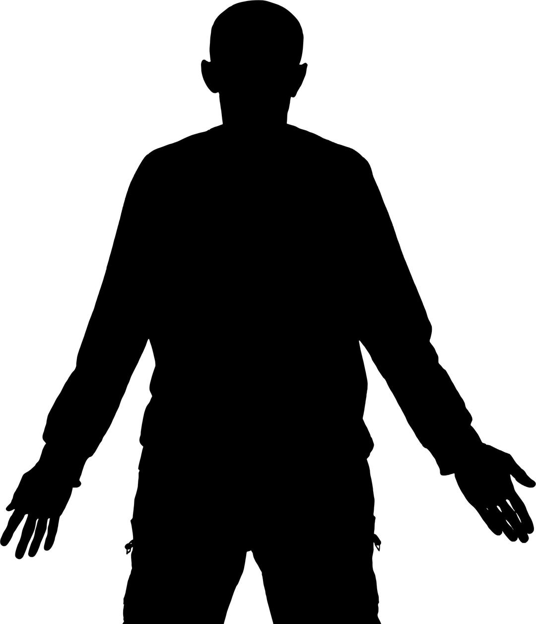 Man With Arms Out Silhouette png transparent