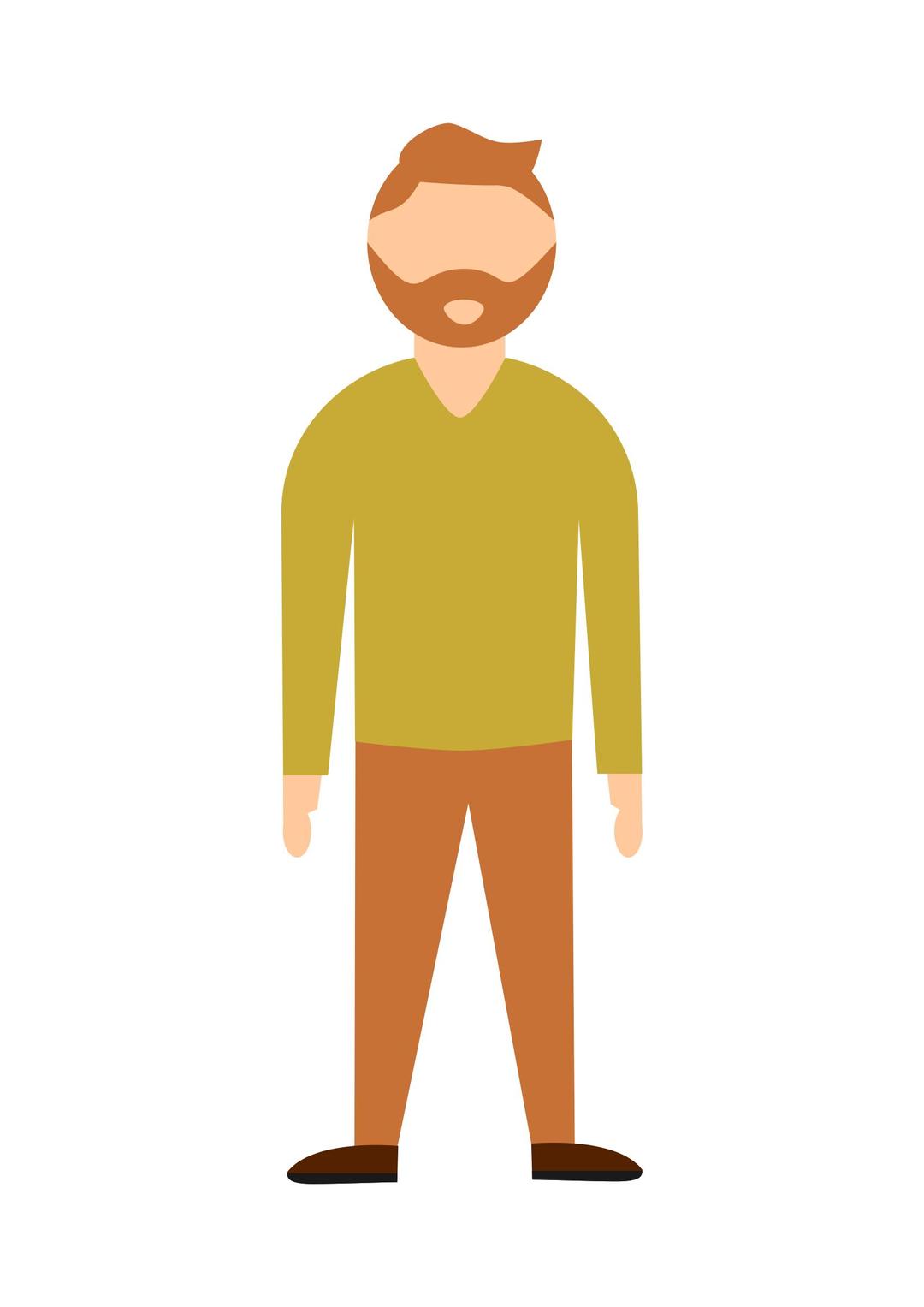 Man with barbe png transparent