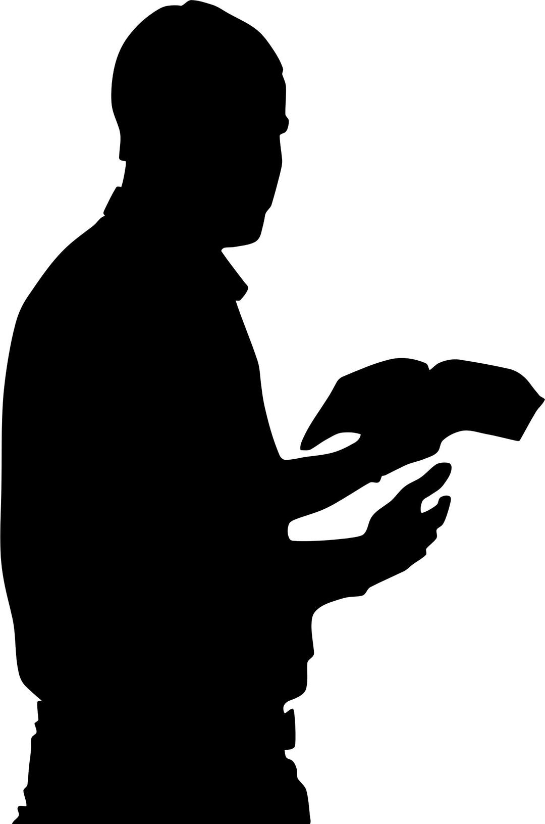 Man With Bible In Hand Silhouette png transparent