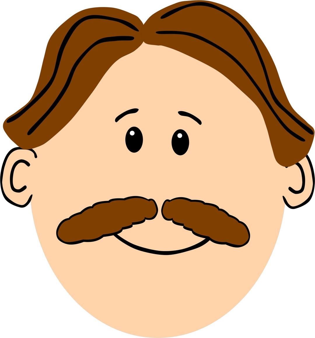 man with brown hair and mustache png transparent