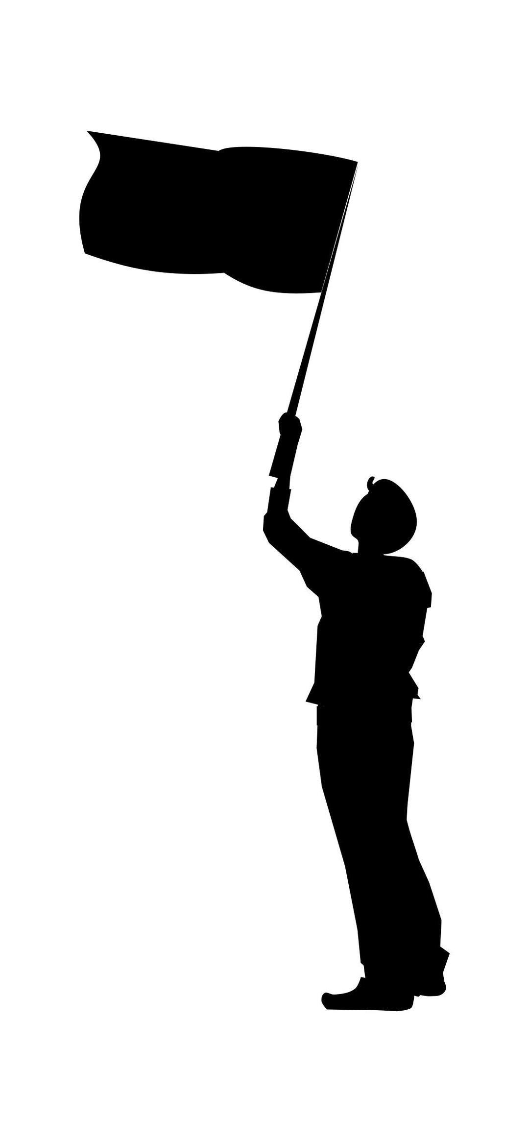 man with flag png transparent