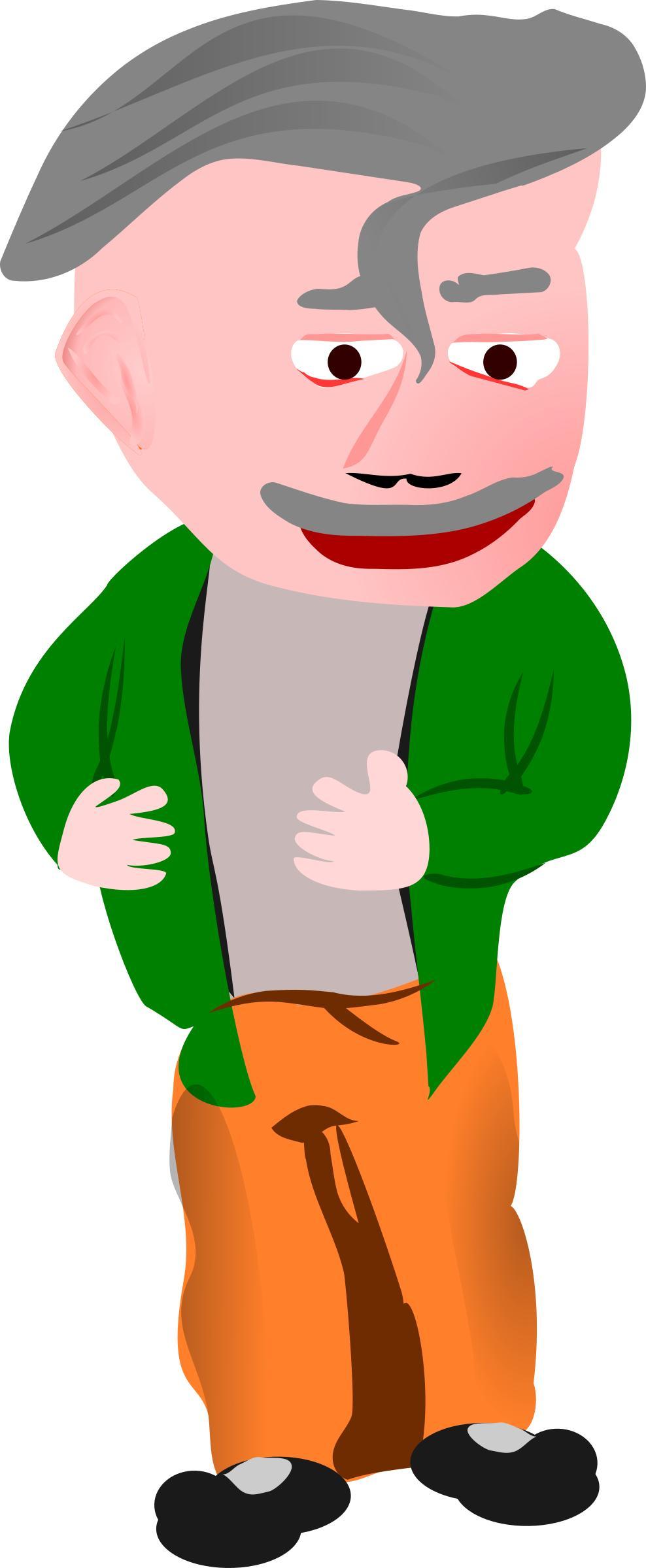 Man with green jacket png transparent