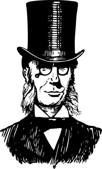 Man With Victorian Top Hat png transparent