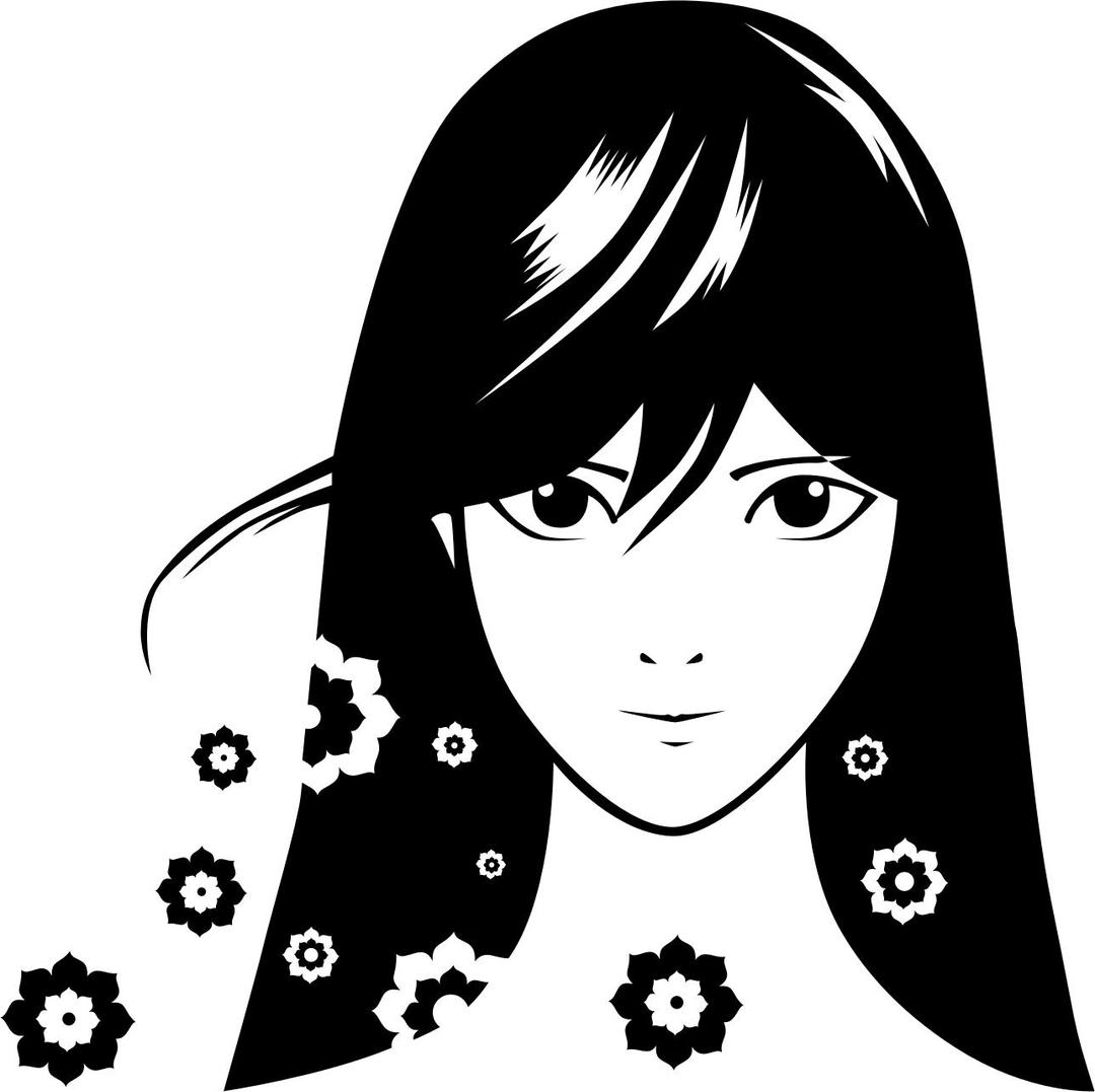 Manga Girl Silhouette png transparent