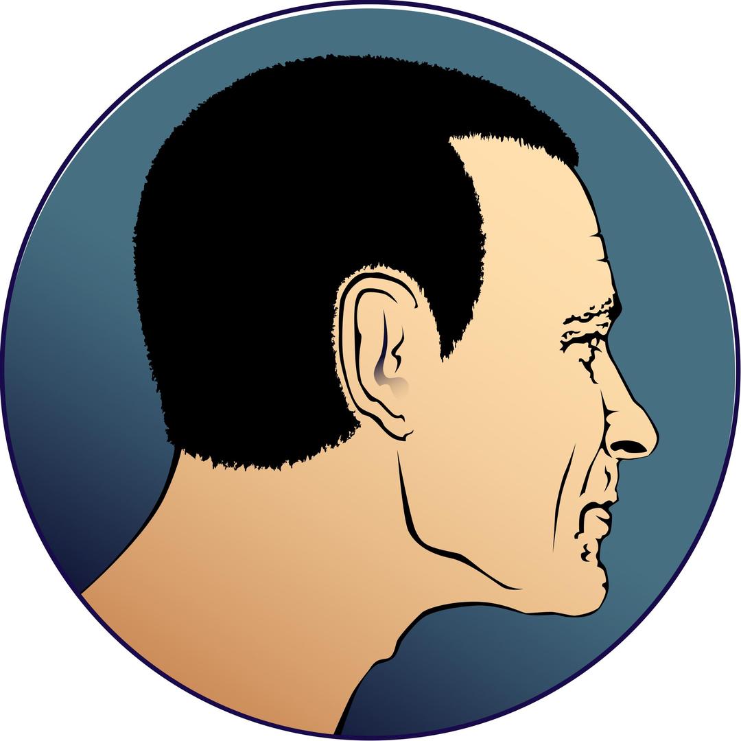 Man's Head Profile png transparent