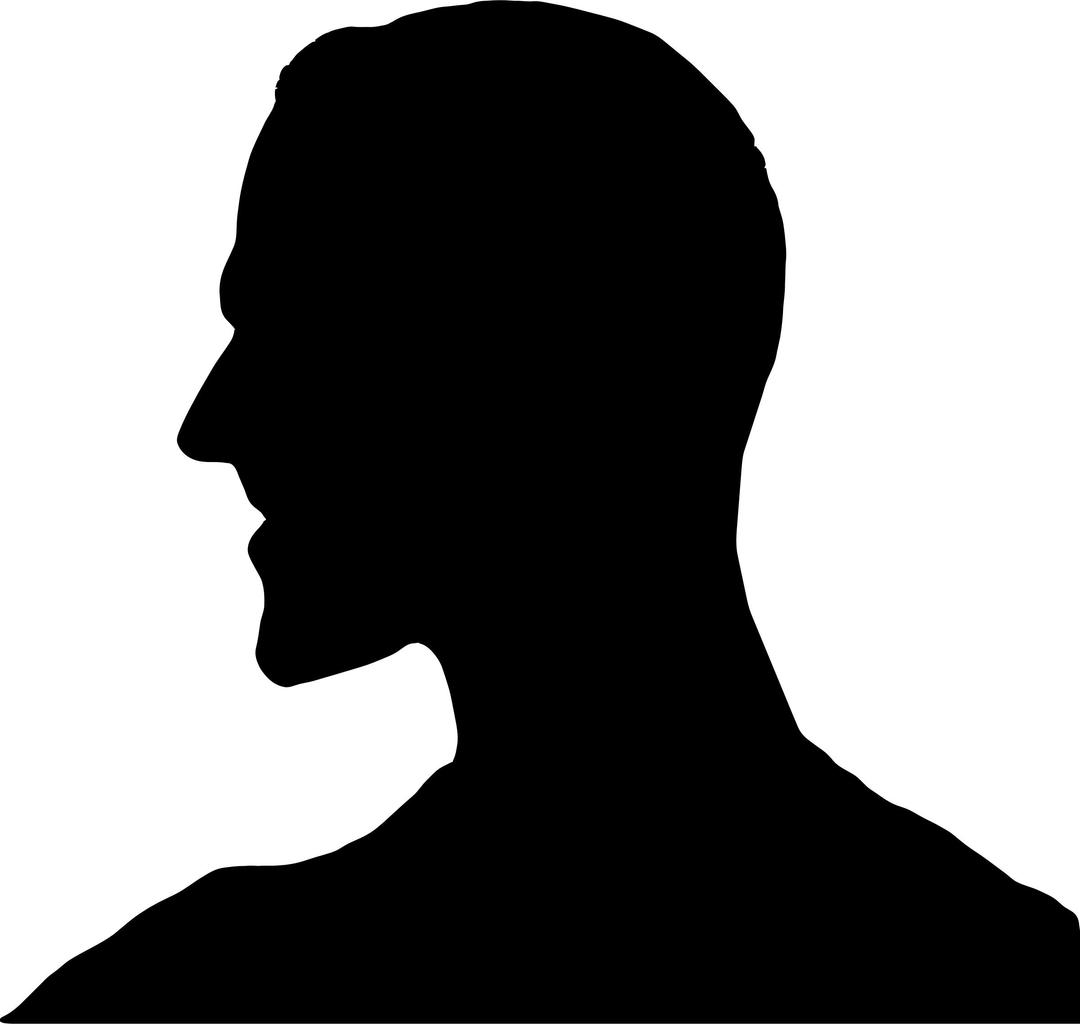 Man's Head Silhouette png transparent
