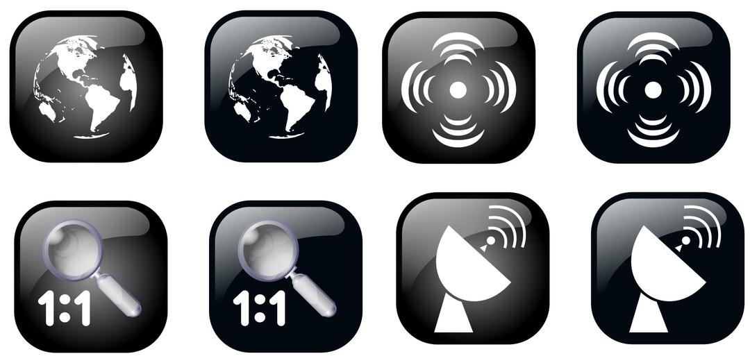 Map Geolocalisation Icon Set png transparent