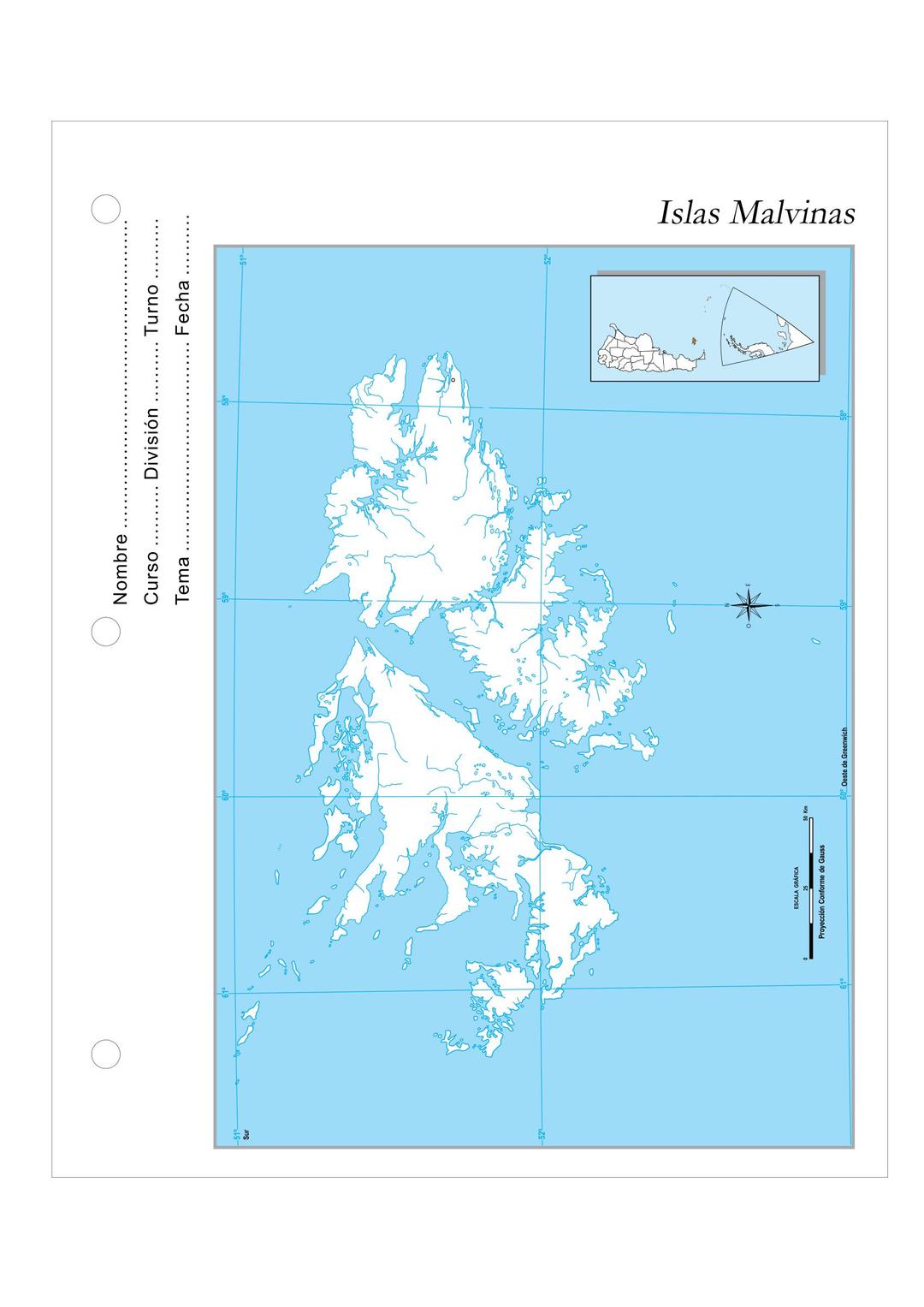 Map Islas Malvinas png transparent
