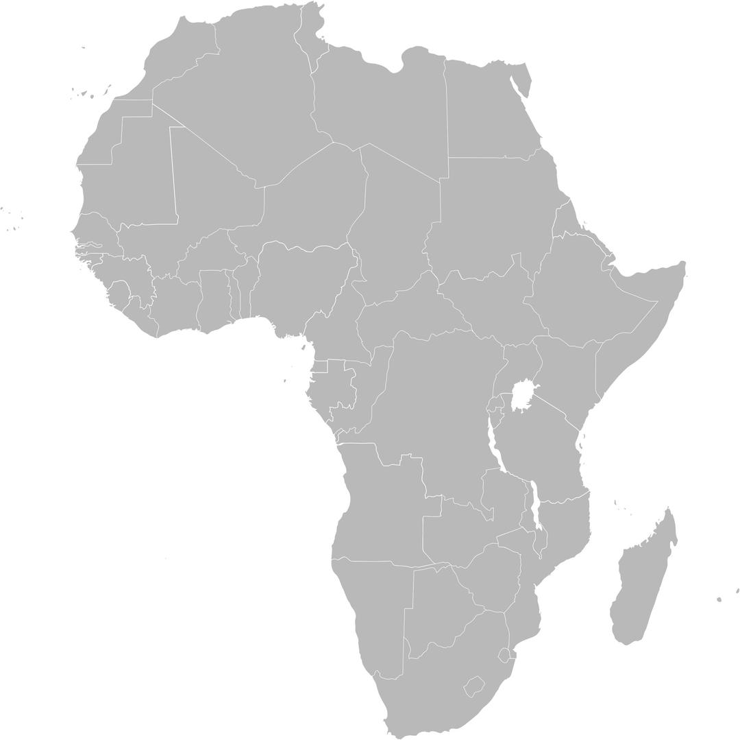 Map of Africa showing Ethiopia png transparent