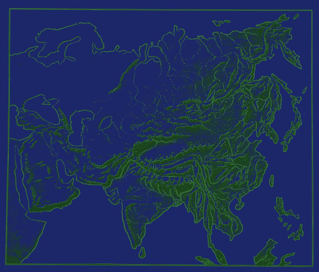 Map of Asia png transparent
