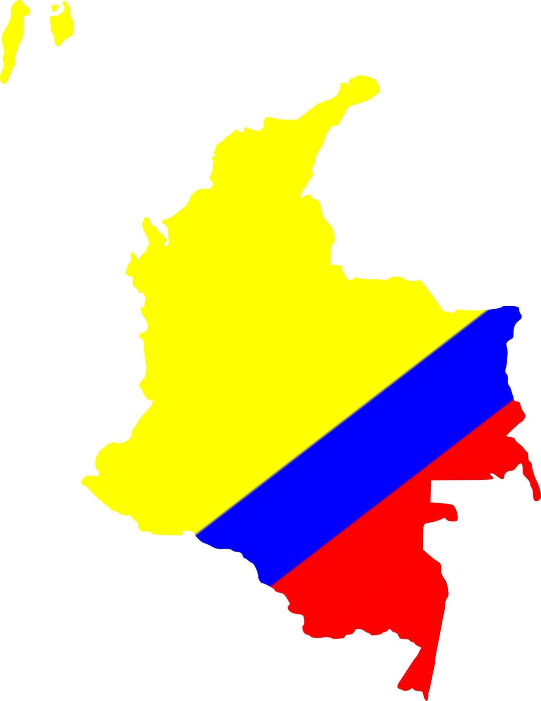 Map of Colombia png transparent